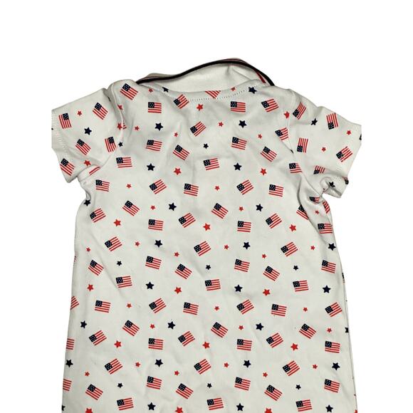 Little Me Star Spangled Spirit One Piece Polo Collar Slip On Multicolor 3 NWOT - Picture 6 of 8